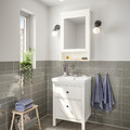 HEMNES / ODENSVIK Bathroom furniture, set of 4, white, Runskär tap, 63 cm