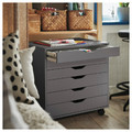 ALEX Drawer unit on castors, dark grey, 67x66 cm
