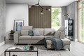 Corner Sofa-Bed Right Belavio L Vogue 2 Beige