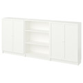 BILLY / OXBERG Bookcase combination with doors, white, 240x106 cm