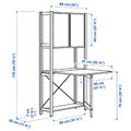 IVAR 1 sec/foldable table/sliding door, pine, 89x30x179 cm