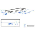 KOMPLEMENT Pull-out tray, dark grey, 100x35 cm