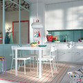VIHALS / VIHALS Table and 4 chairs, white white/white, 125x74 cm