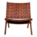 Chair Perugia, leather, brown