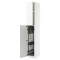 METOD High cabinet with cleaning interior, white/Stensund white, 40x60x240 cm