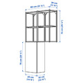 ENHET Storage combination, anthracite/grey frame, 80x32x150 cm