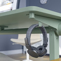 MITTZON Foldable table with castors, green, 140x70 cm