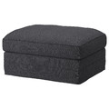GRÖNLID Cover for footstool with storage, Sporda dark grey