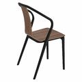 Chair Bella, black/walnut