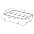SAMLA Box with lid, transparent, 79x57x18 cm/55 l