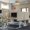 MITTZON Desk sit/stand, electric birch veneer/white, 160x80 cm