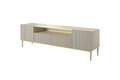 TV Cabinet Nicole 200cm, cashmere, gold legs