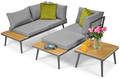 Outdoor Corner Sofa Set with Coffee Table NEVADA, graphite