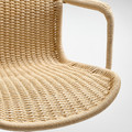 STIGBYGEL Swivel chair with armrests, beige/white