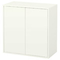 EKET Cabinet w 2 doors and 1 shelf, white, 70x35x70 cm