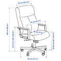 MALM/MILLBERGET / BILLY/OXBERG Desk and storage combination, and swivel chair white/beige