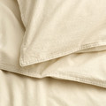 ÄNGSLILJA Duvet cover and pillowcase, natural, 150x200/50x60 cm