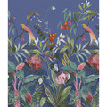 GoodHome Vinyl Wall Mural Wallpaper Turquoise, flowers