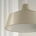 SJÖMAKT Pendant lamp, beige/ash, 38 cm