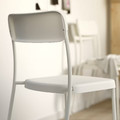 VIHALS / VIHALS Table and 6 chairs, white/white, 120/180x74 cm