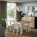 ÅLHULT Extendable table, beige/brown, 120/170x80 cm