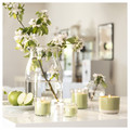 LÖVSKOGSLUND Scented candle in ceramic jar, Apple/bright beige-yellow, 25 hr