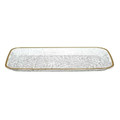 Tray Mirage 34cm, gold rim, plastic