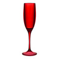 Plastic Champagne Flute 130ml, red