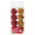 Mini Self-Adhesive Decorative Bows, Christmas, Assorted, Pack of 8