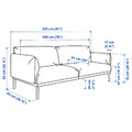 ÄPPLARYD 3-seat sofa, Lejde grey/black, 231x93 cm