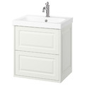TÄNNFORSEN / ORRSJÖN Wash-stnd w drawers/wash-basin/tap, white, 62x49x69 cm