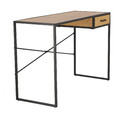 Desk Oxford with Drawer, oak/black