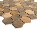 GoodHome Mosaic Tile Enaide 30 x 30 cm, 1pc, hexagon, copper