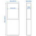 BESTÅ Wall cabinet with 2 doors, white/Björköviken birch veneer, 60x22x128 cm