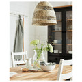TORARED / HAVSDJUP Pendant lamp, handmade sedge/black, 36 cm