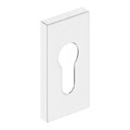 Metalbud Door Escutcheon, rectangular, brushed steel