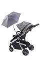 Titanium Baby Stroller Universal Parasol Umbrella UV 50+, Dark Grey