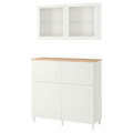 BESTÅ Storage combination w doors/drawers, white Smeviken/Ostvik/Kabbarp white clear glass, 120x42x240 cm