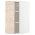 METOD Wall cabinet with shelves, white/Askersund light ash effect, 30x60 cm
