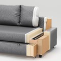 FRIHETEN / KLAGSHAMN Corner sofa-bed with storage, Skiftebo dark grey
