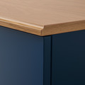 SKRUVBY Sideboard, black-blue, 120x38x90 cm