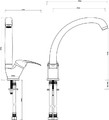 Cooke&Lewis Kitchen Top Side Lever Tap Dora, chrome