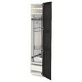 METOD / MAXIMERA High cabinet with cleaning interior, white/Lerhyttan black stained, 40x60x200 cm