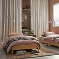 UTÅKER Stackable bed with 2 mattresses, pine/Vannareid firm, 80x200 cm
