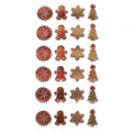 Metallic Christmas Sticker Decorations, 24 pcs