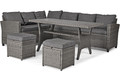 Large Garden Corner Sofa, Set with table, dark grey
