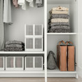 BRIMNES Wardrobe with 3 doors, white, 117x190 cm