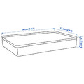 HARVMATTA Box with lid, light beige, 12x24x6 cm