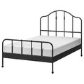SAGSTUA Bed frame, black, Lönset, 140x200 cm