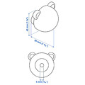 GREJSIMOJS Knob, green/bear, 38 mm